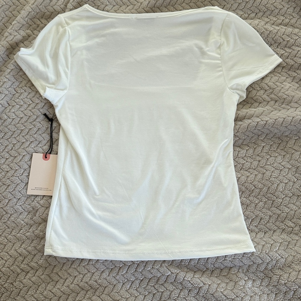 NWT White Square Neck Top - Picture 4 of 4